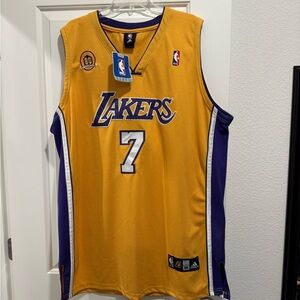 NWT Adidas Odom Lakers jersey